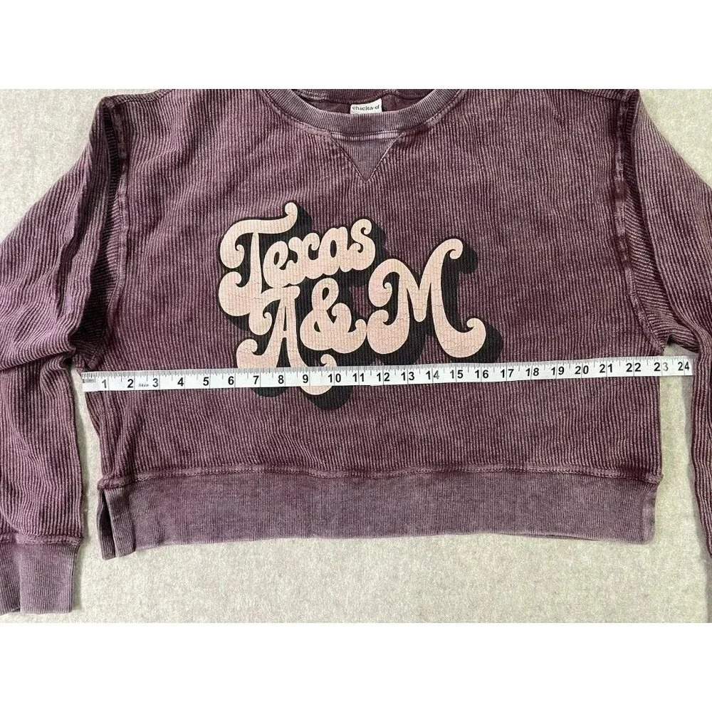 The Lyne Chicka-D Texas Agricultural and Mechanical Cropped Boxy Sweatshirt SZ M - Picture 9 of 16